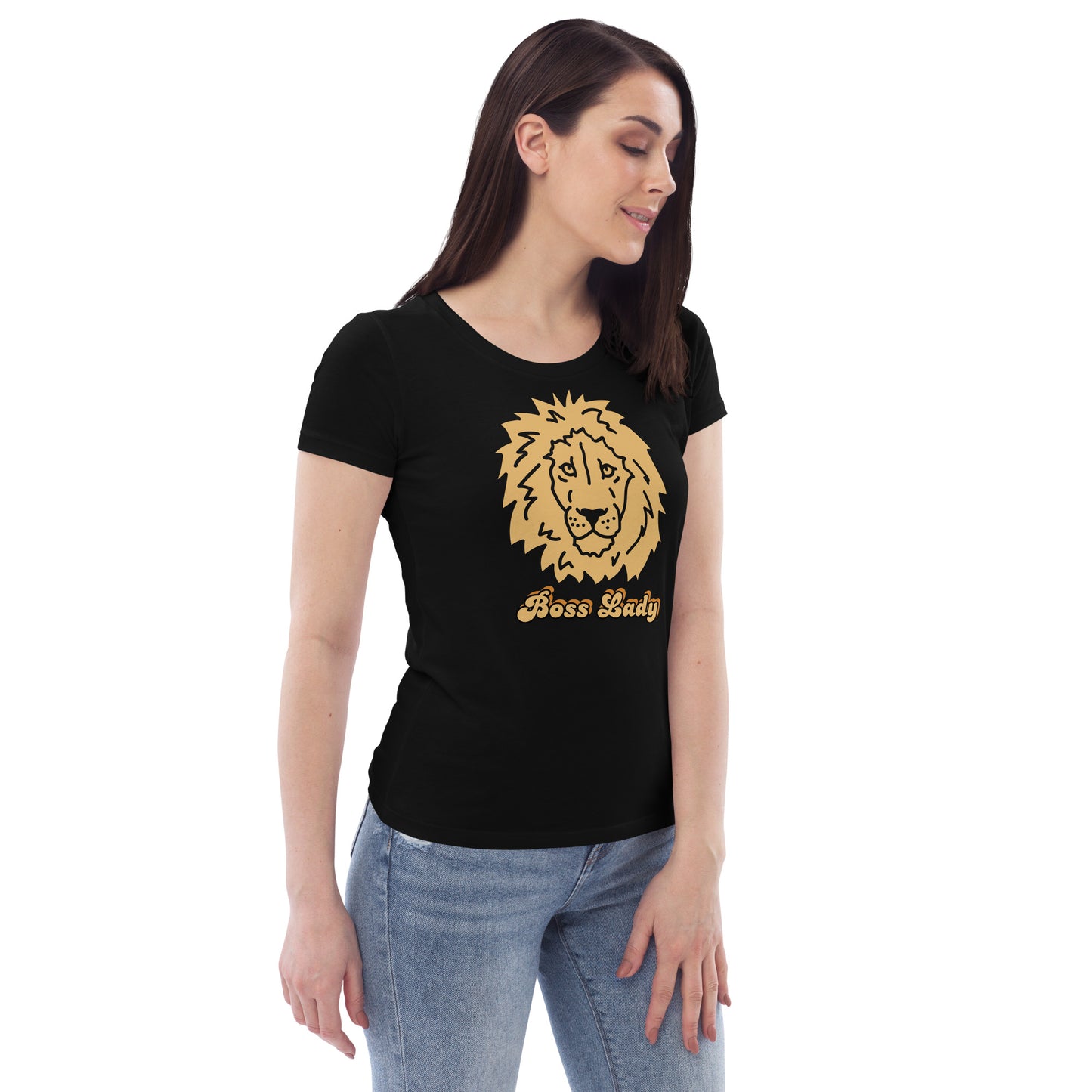 Women's fitted tee (Boss Lady Lion)