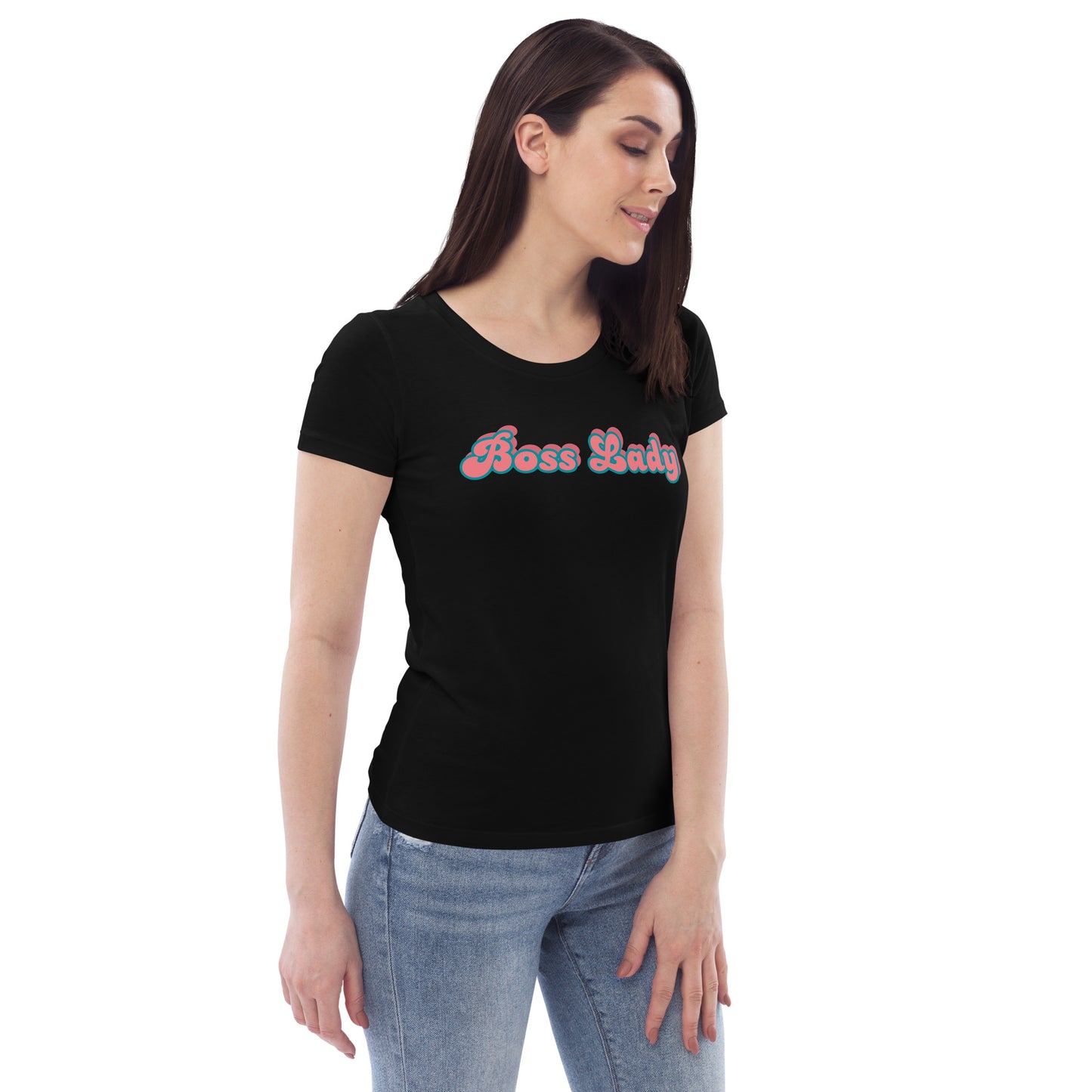 Women's fitted tee (Boss Lady Pink)