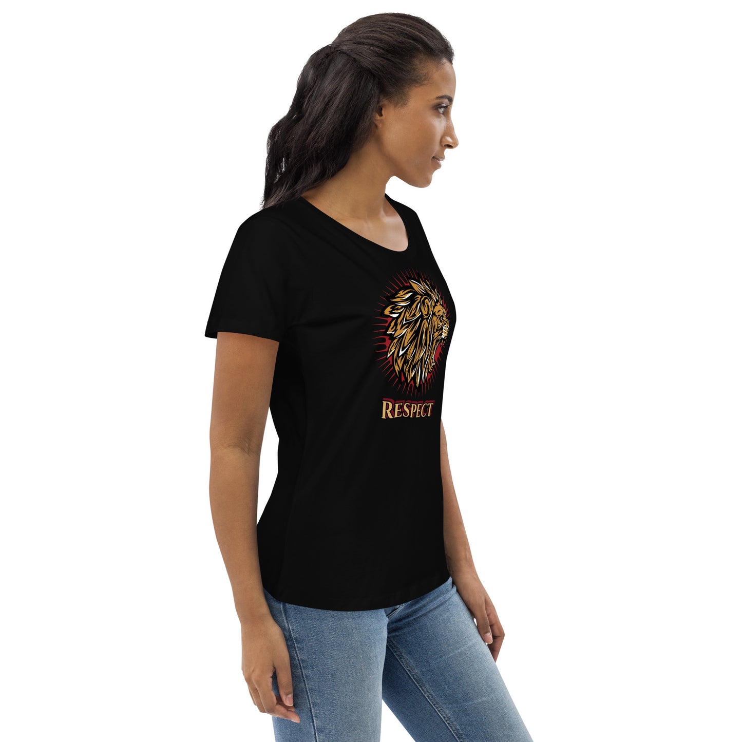 Women's fitted tee (Lion Respect)