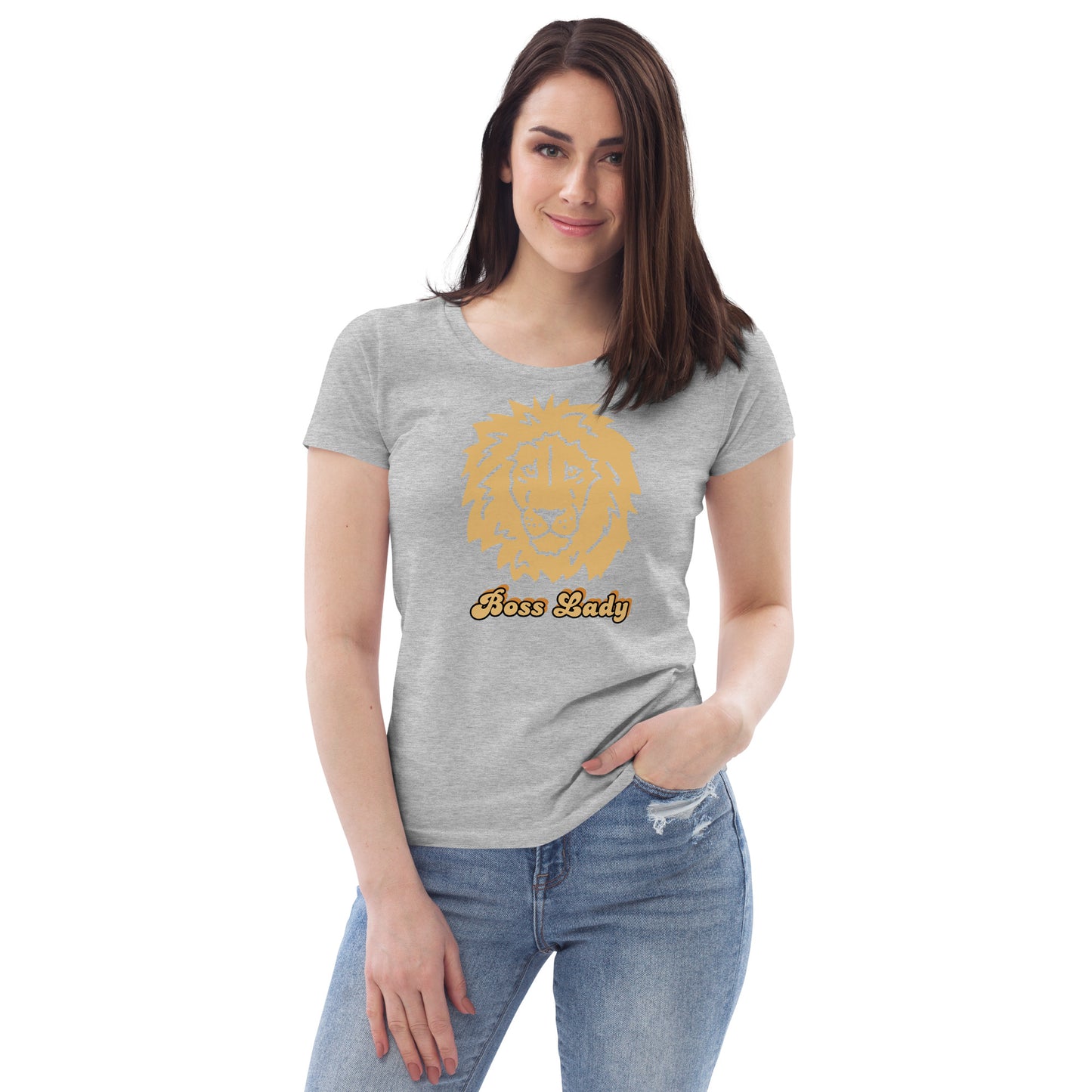Women's fitted tee (Boss Lady Lion)