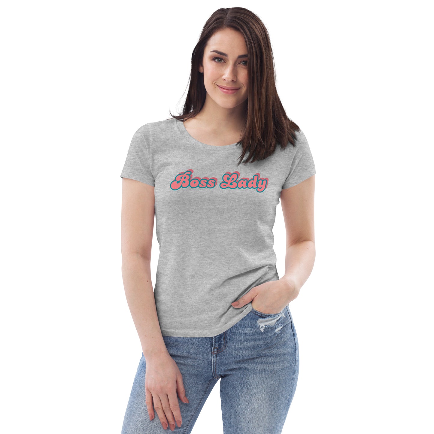 Women's fitted tee (Boss Lady Pink)