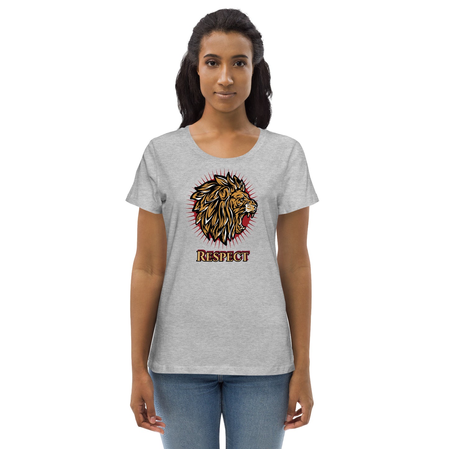 Women's fitted tee (Lion Respect)