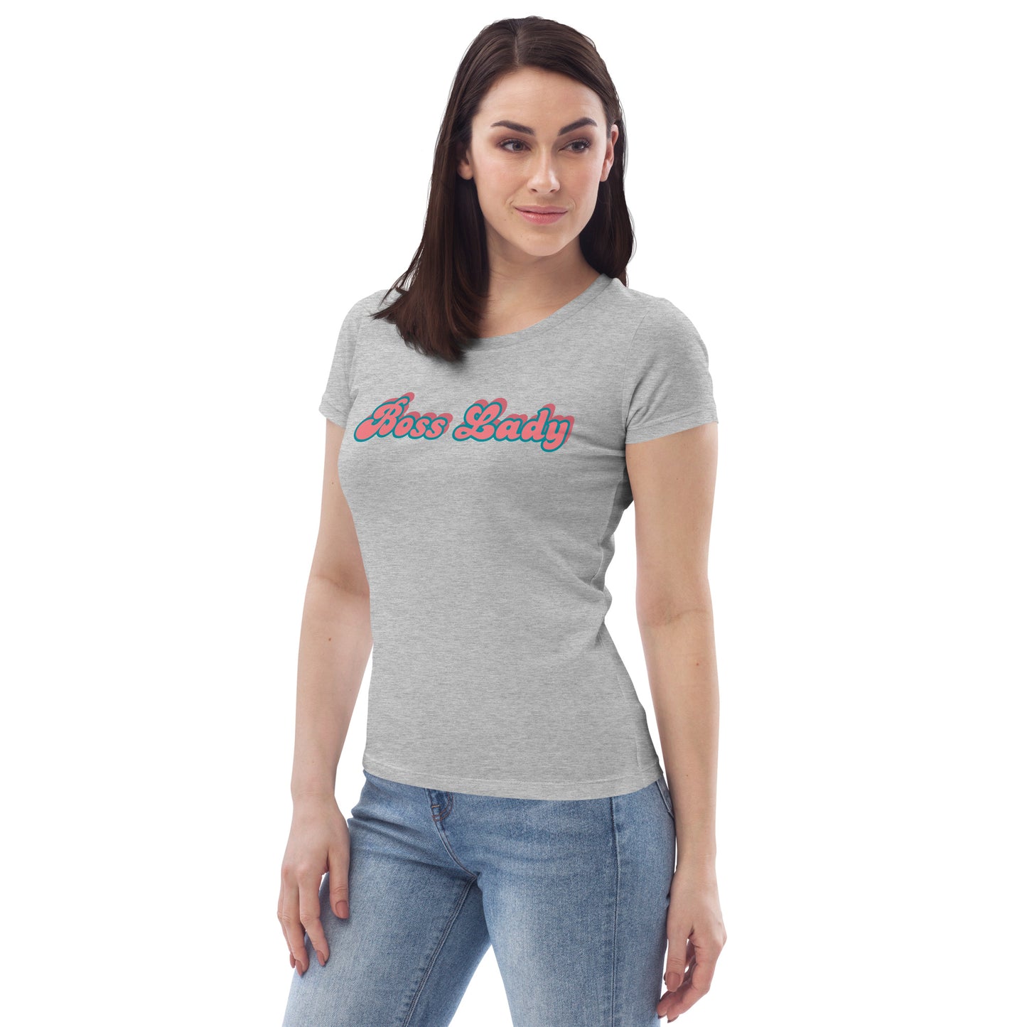 Women's fitted tee (Boss Lady Pink)