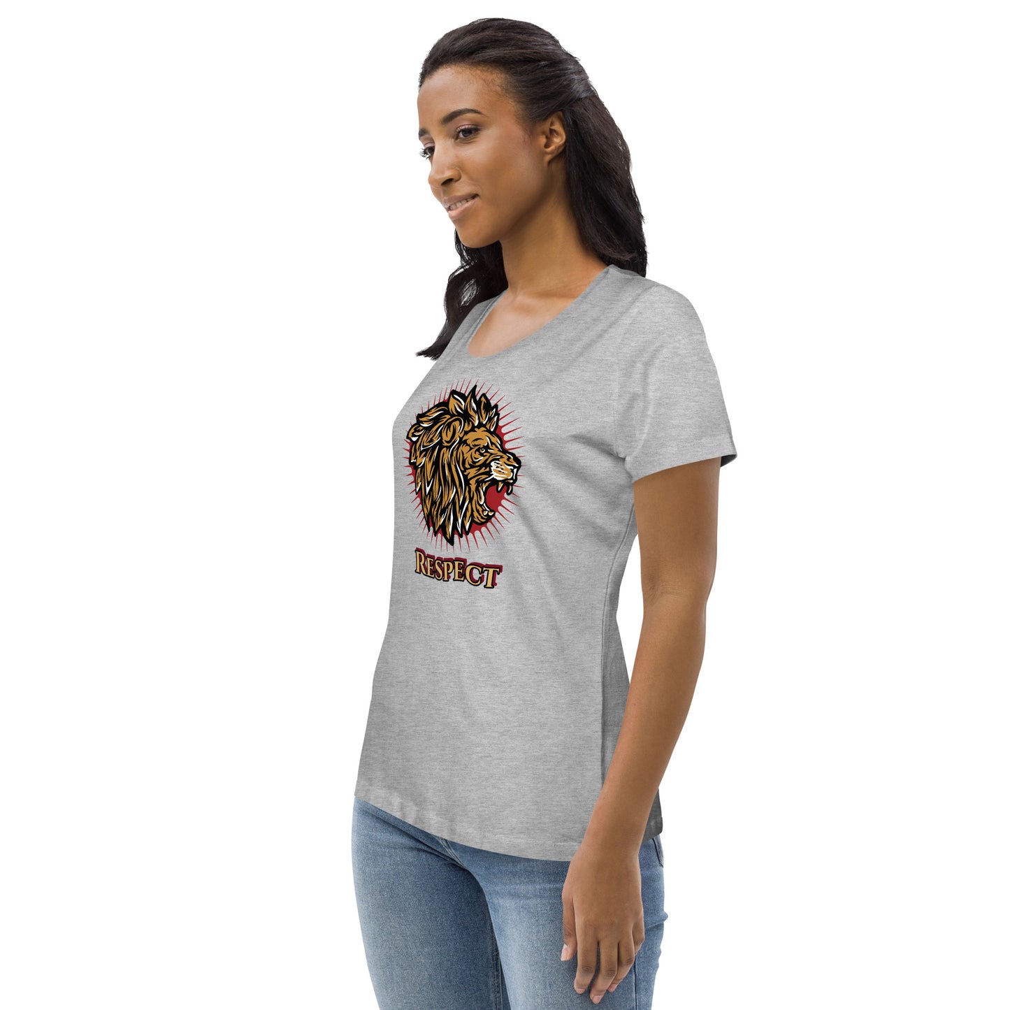 Women's fitted tee (Lion Respect)