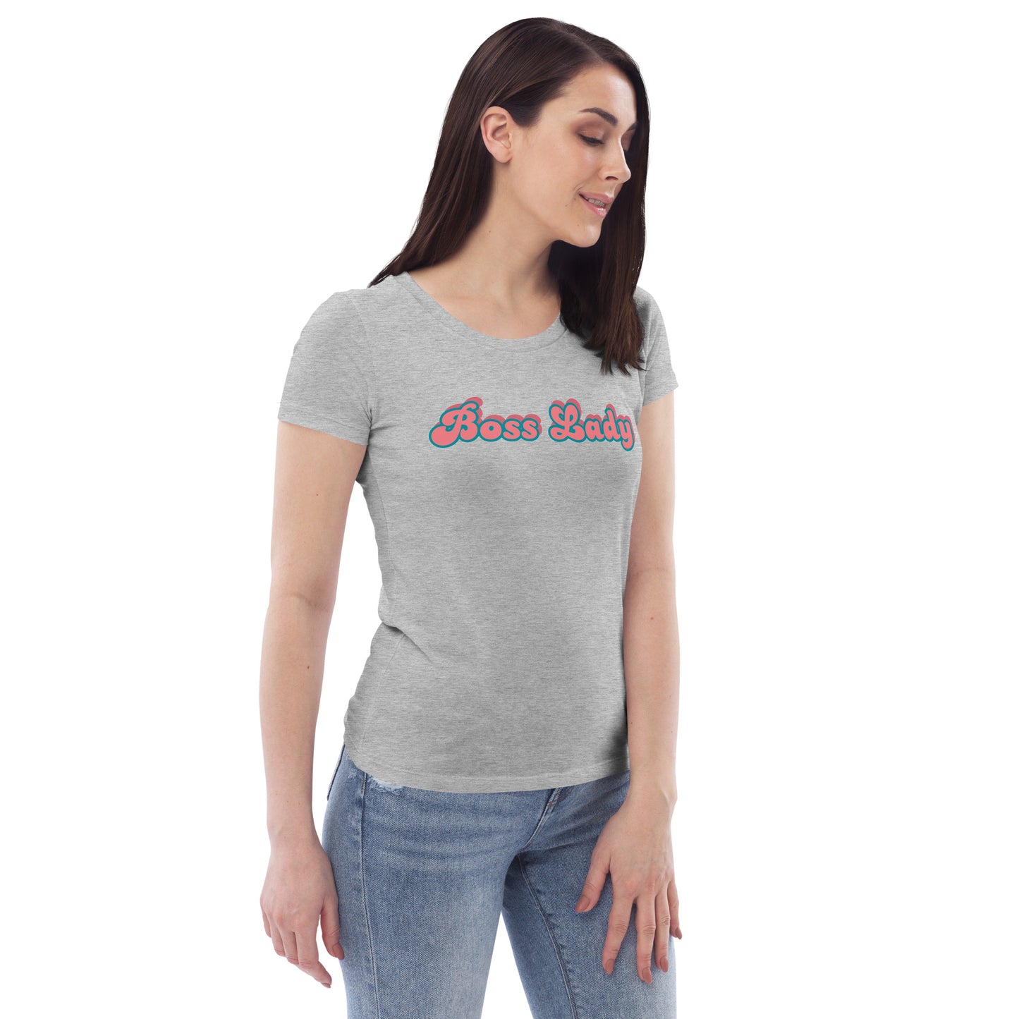 Women's fitted tee (Boss Lady Pink)