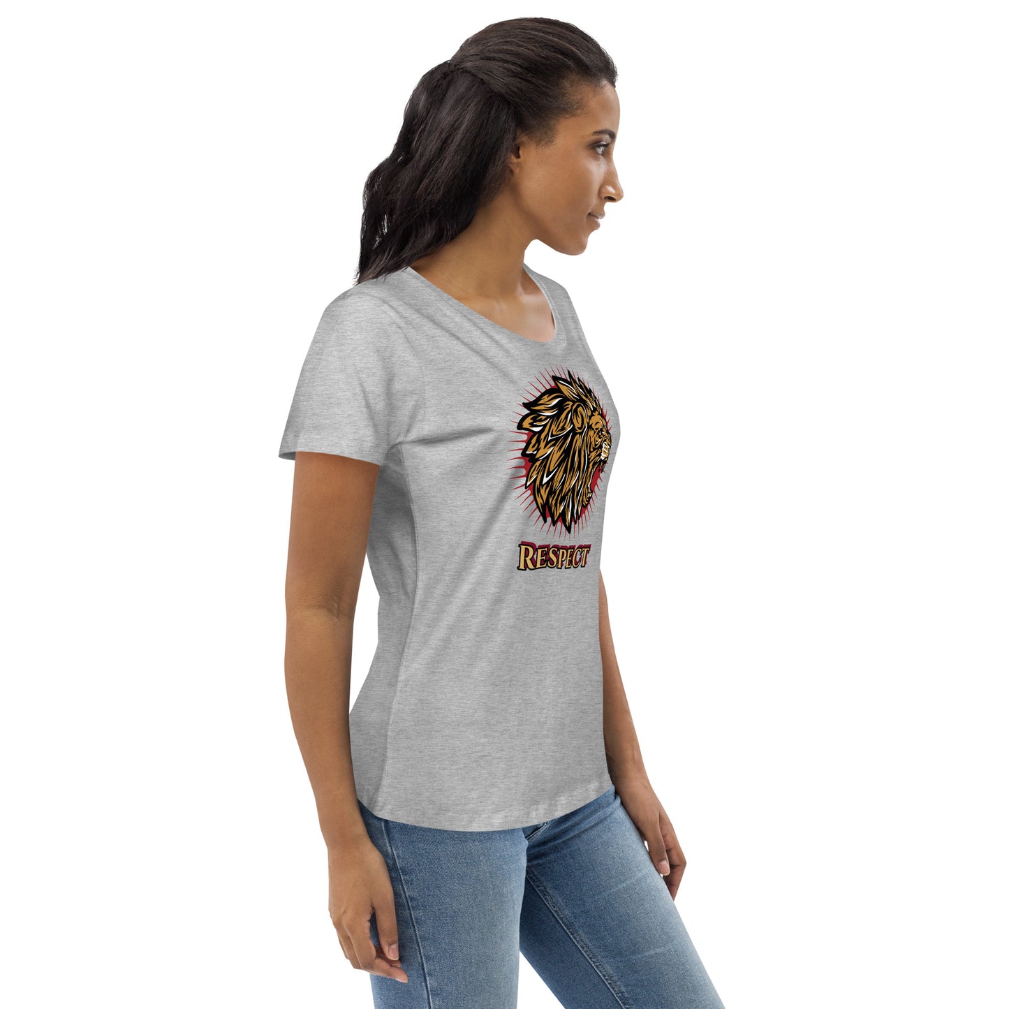 Women's fitted tee (Lion Respect)