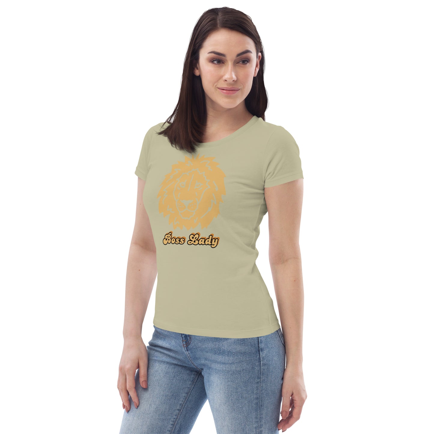 Women's fitted tee (Boss Lady Lion)