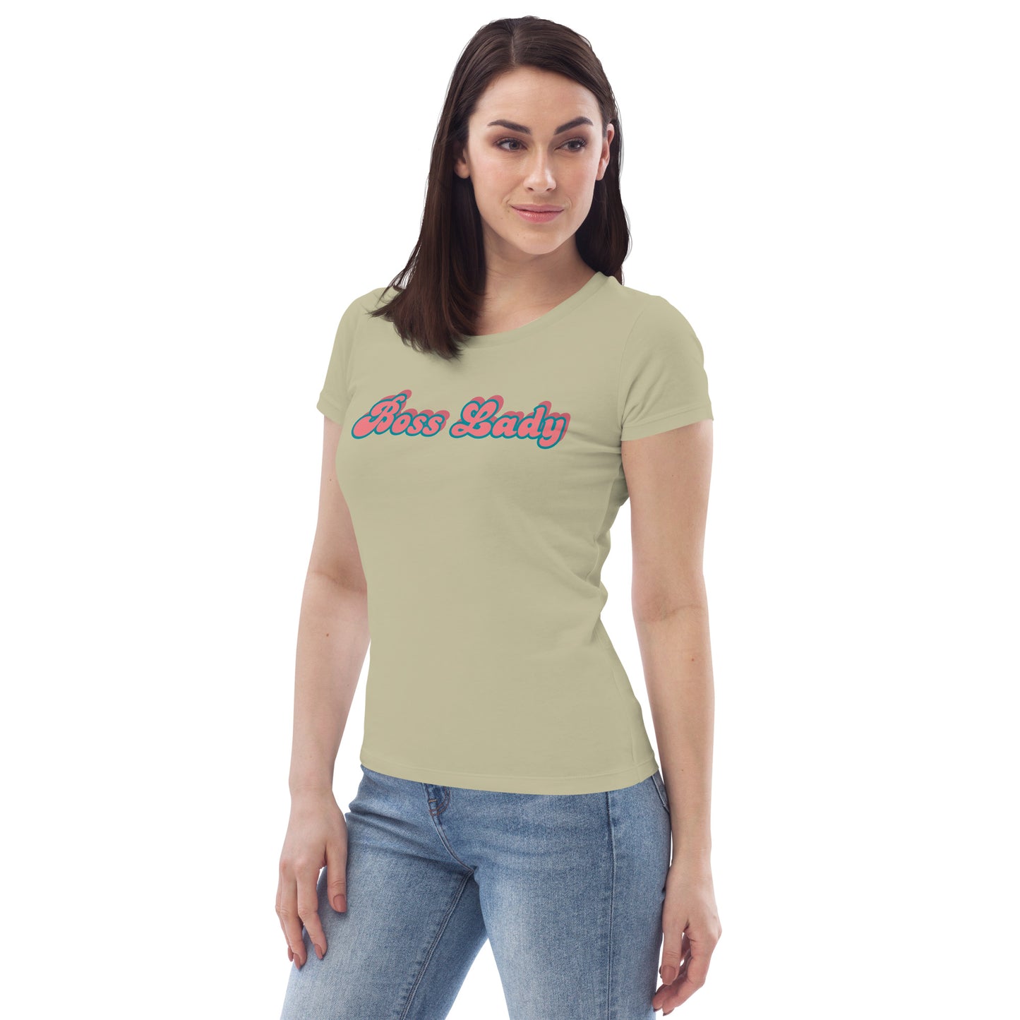 Women's fitted tee (Boss Lady Pink)