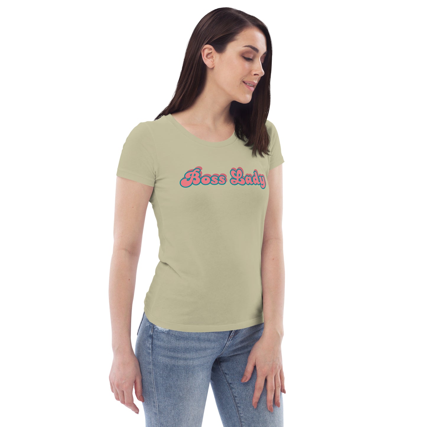 Women's fitted tee (Boss Lady Pink)