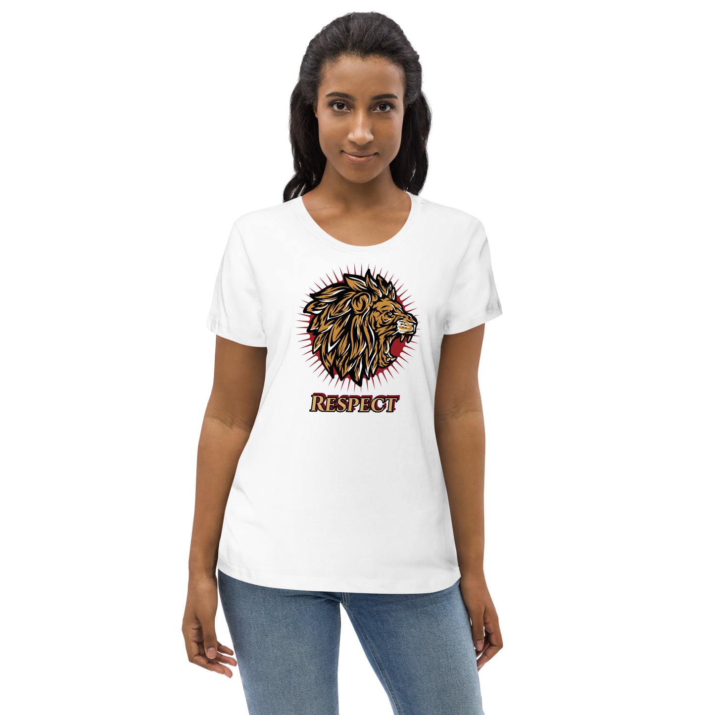 Women's fitted tee (Lion Respect)