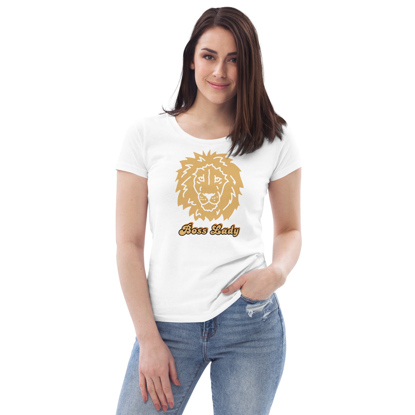Women's fitted tee (Boss Lady Lion)