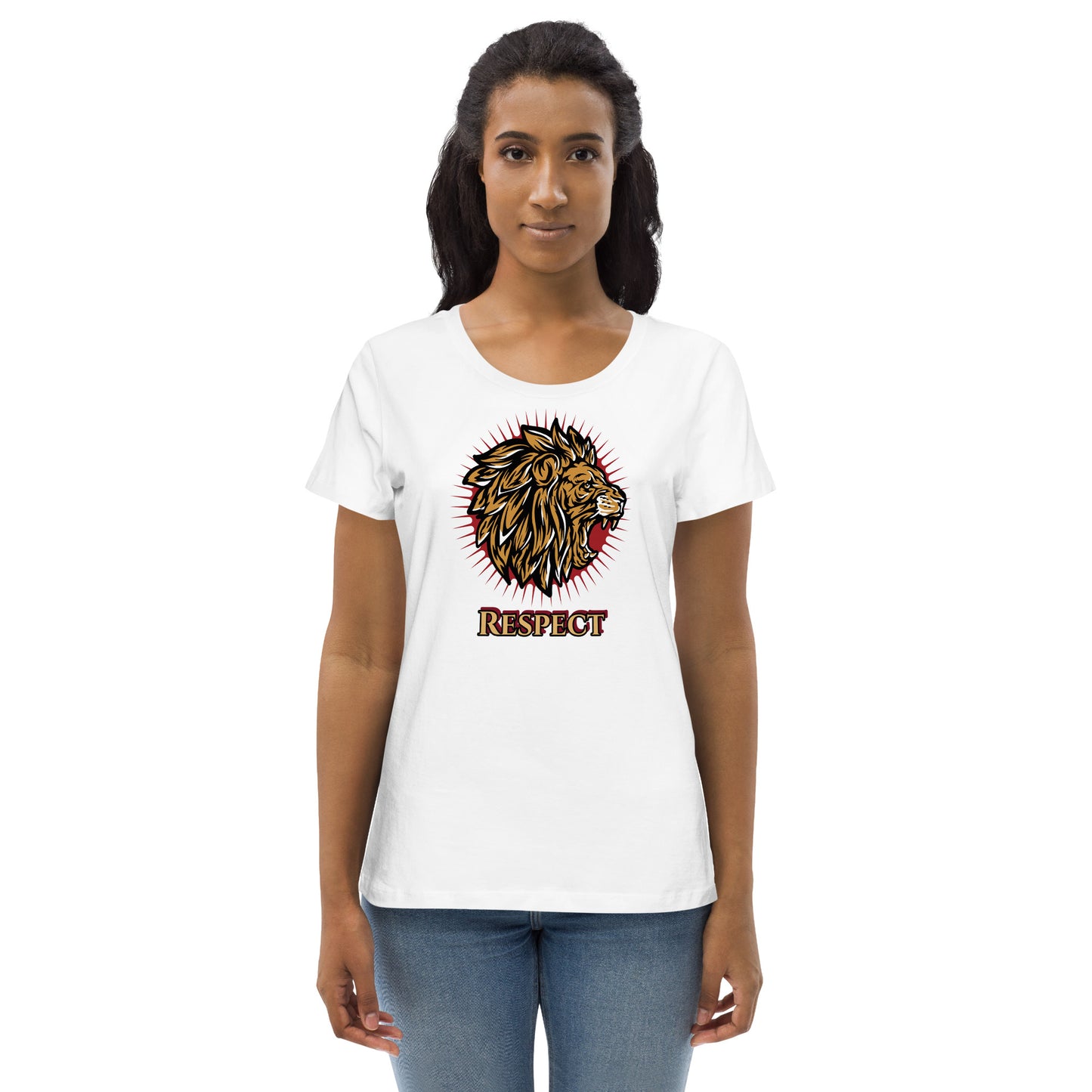 Women's fitted tee (Lion Respect)