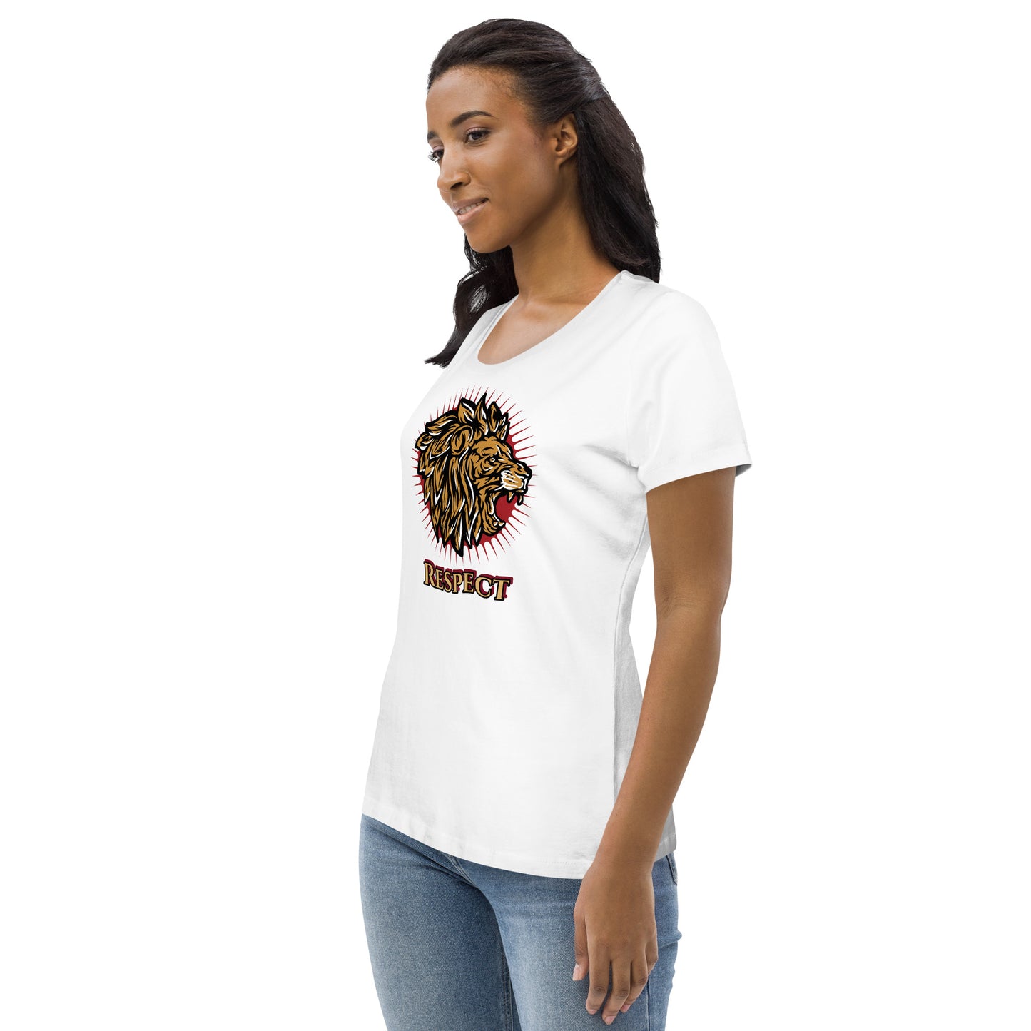Women's fitted tee (Lion Respect)