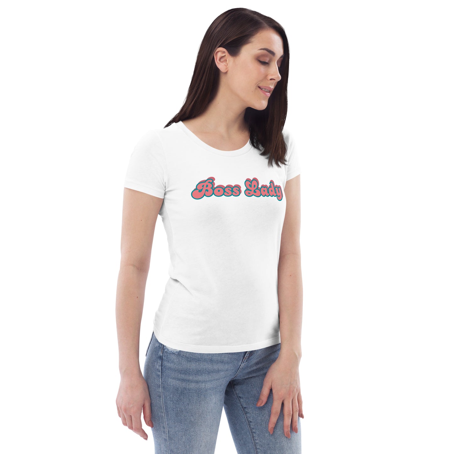 Women's fitted tee (Boss Lady Pink)