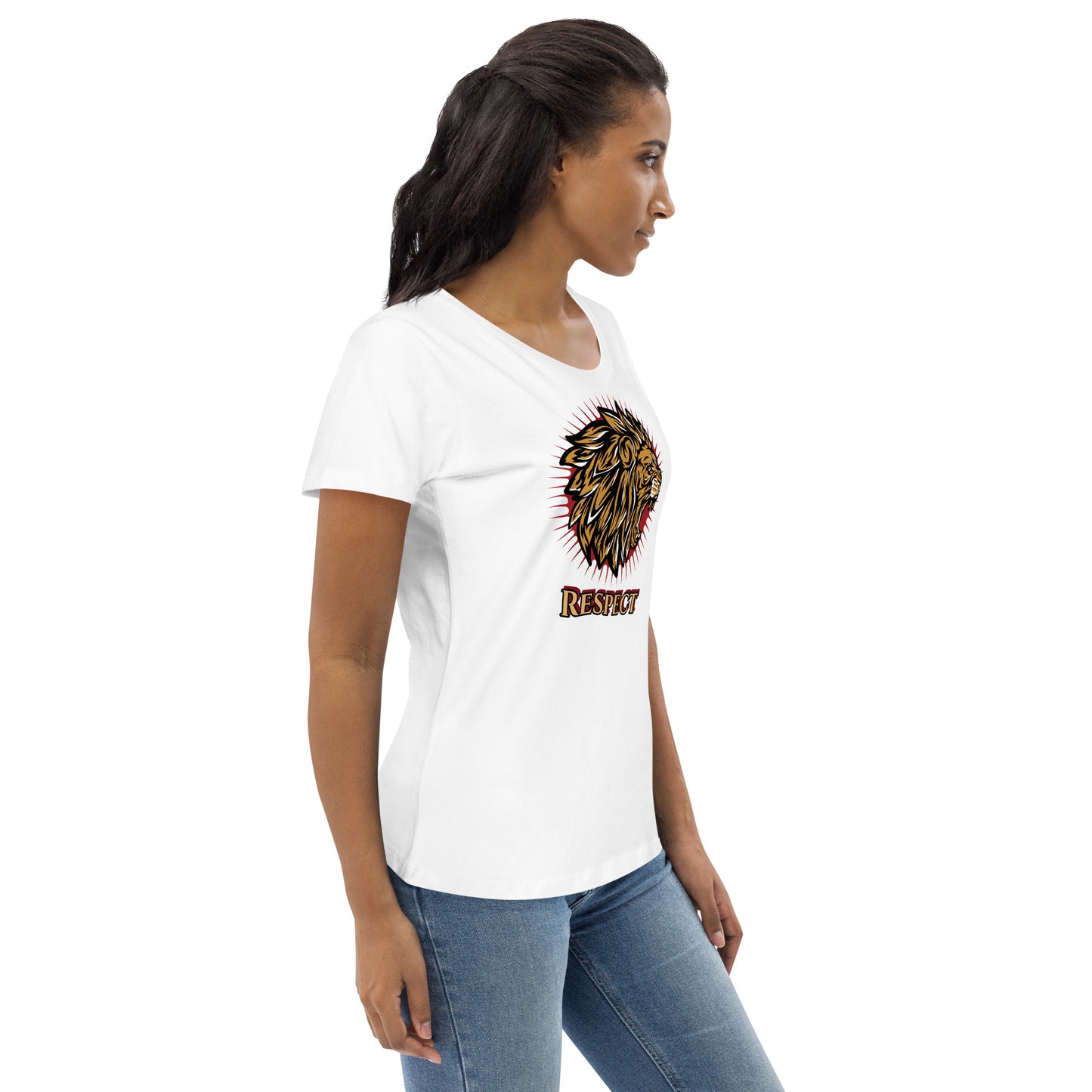 Women's fitted tee (Lion Respect)