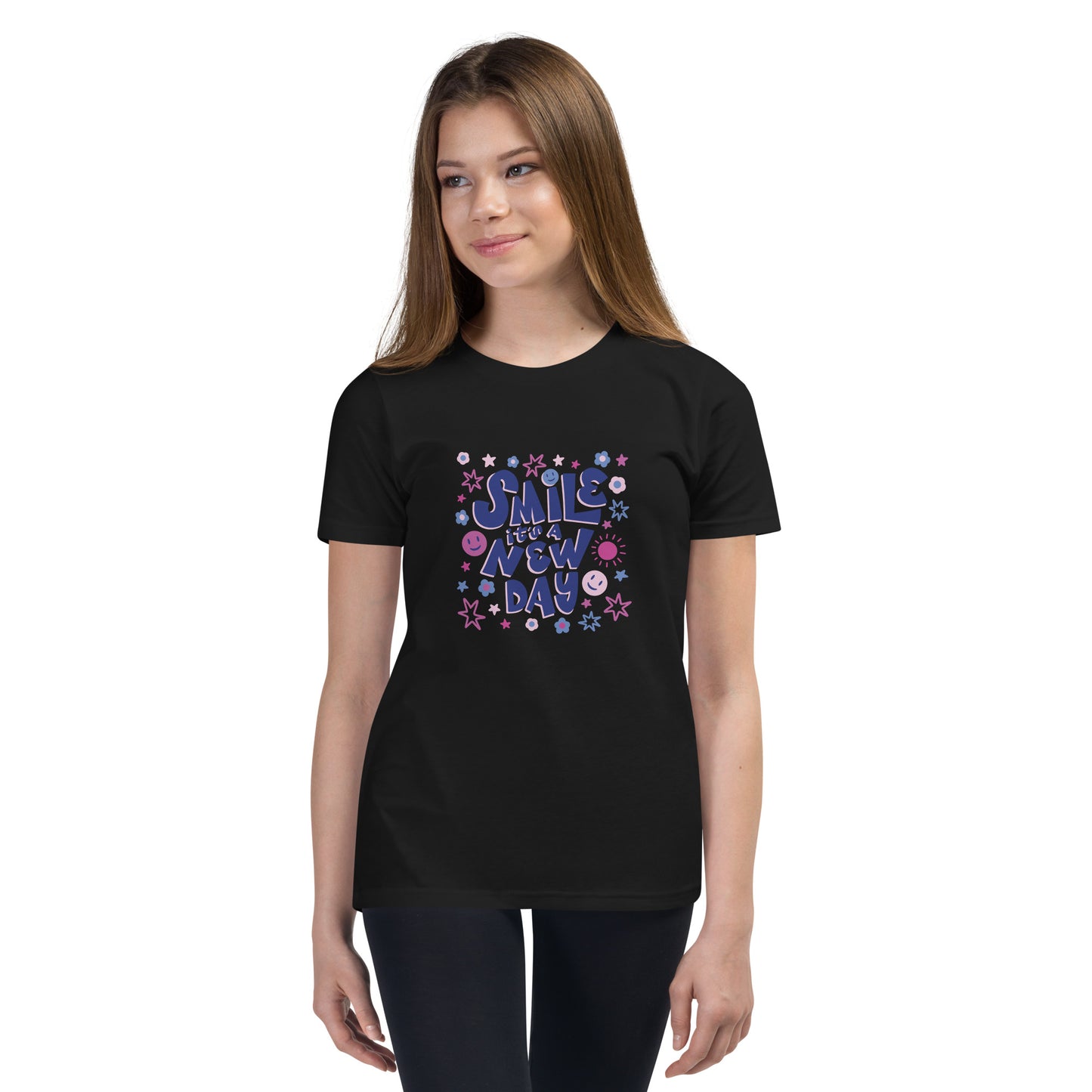 Youth Short Sleeve T-Shirt (Smile It's A New Day)