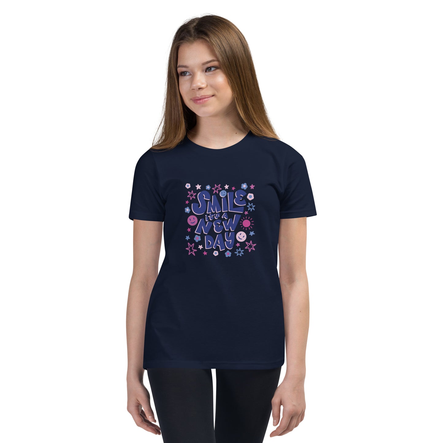 Youth Short Sleeve T-Shirt (Smile It's A New Day)