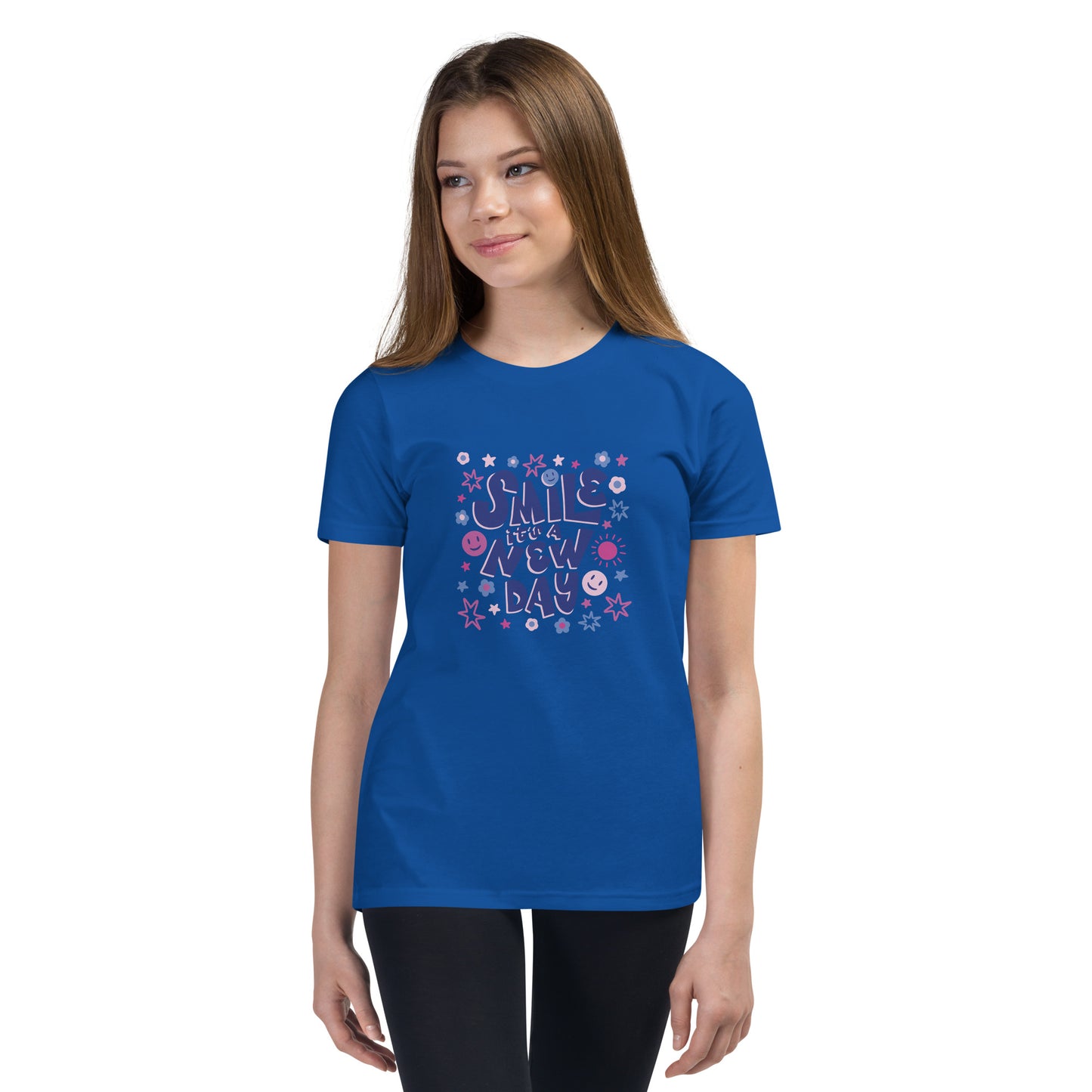 Youth Short Sleeve T-Shirt (Smile It's A New Day)