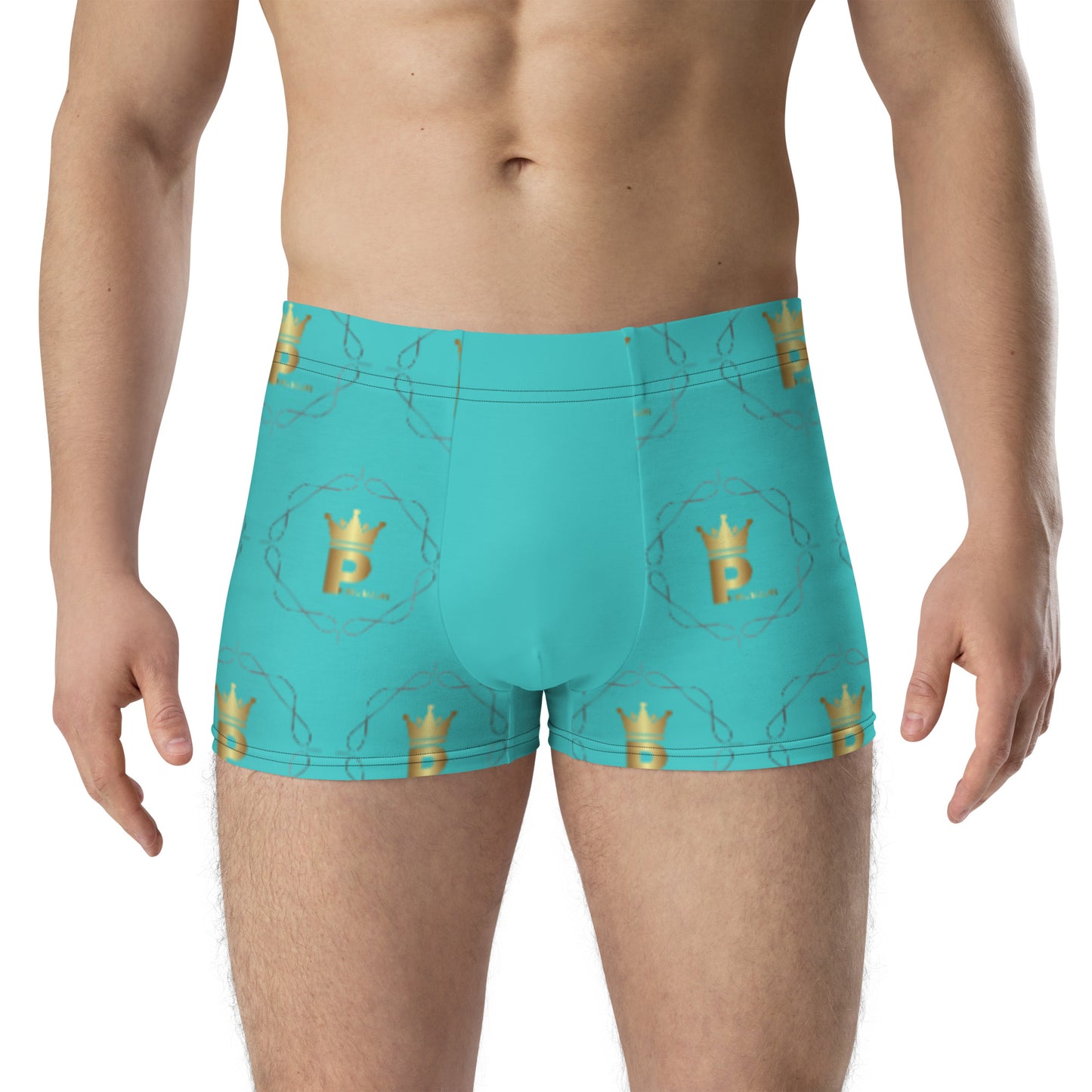 Boxer Briefs - Logo (turquoise/gold)