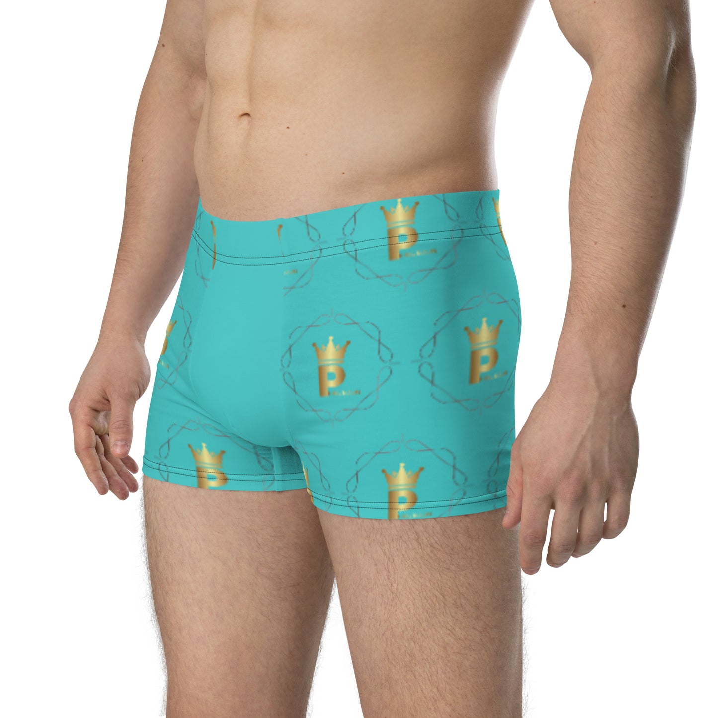 Boxer Briefs - Logo (turquoise/gold)