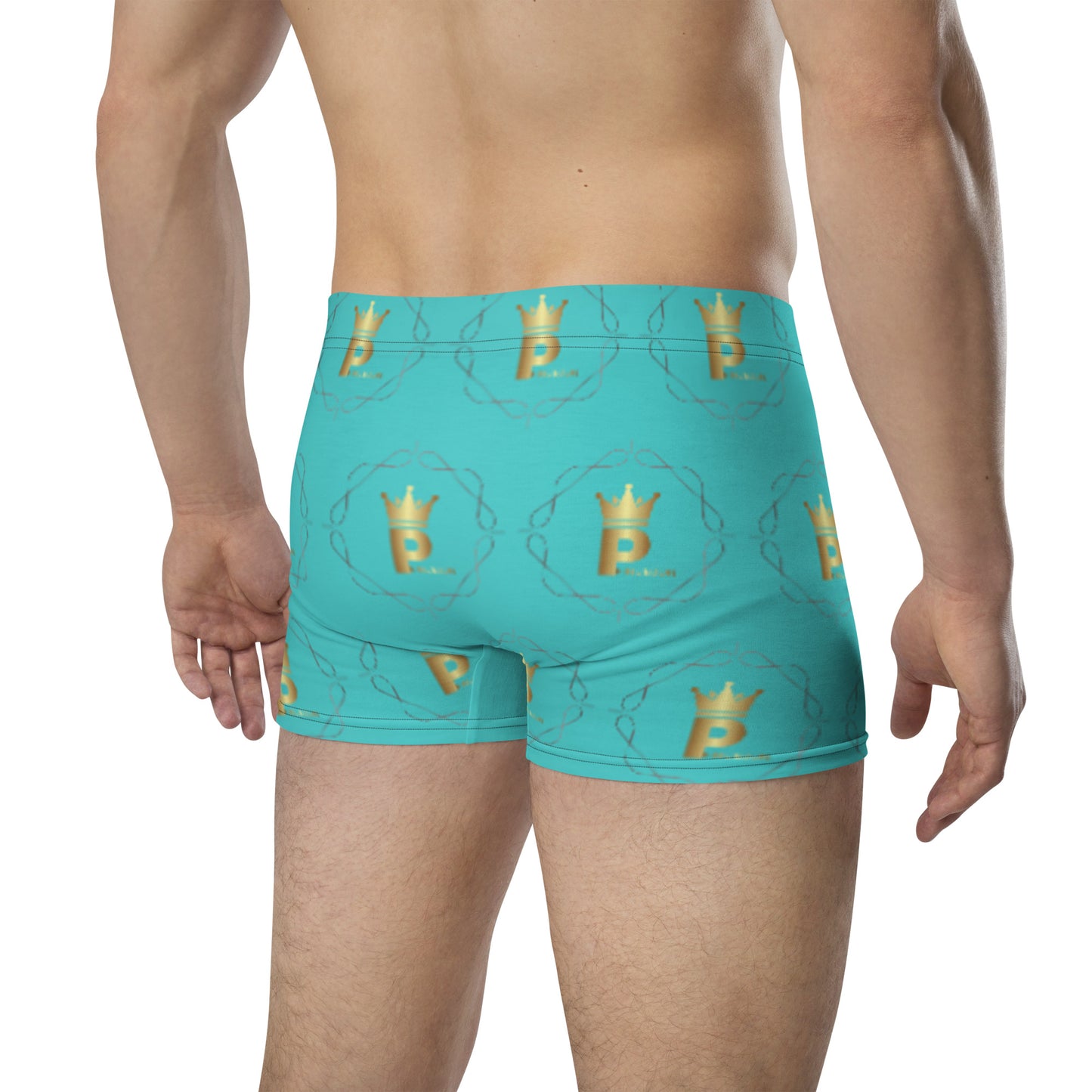 Boxer Briefs - Logo (turquoise/gold)