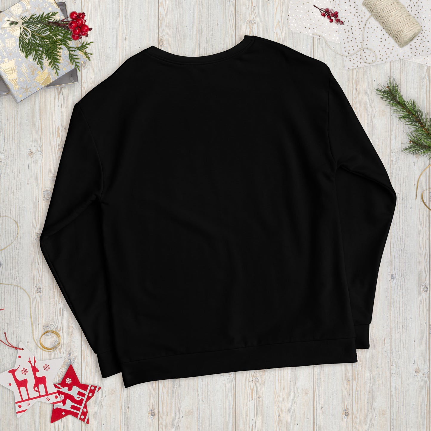 Unisex Sweatshirt Turkey Christmas Jumper - black - bring in the turkey (green/red/white print)