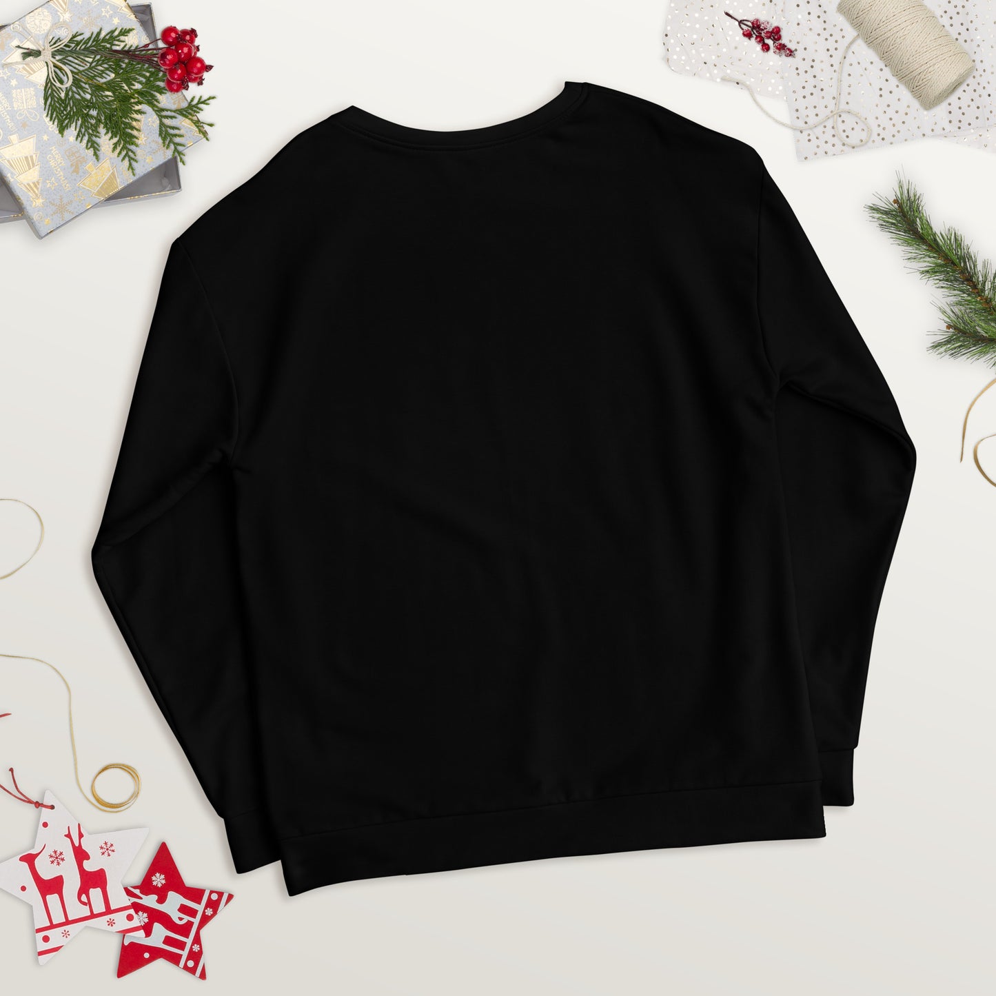 Unisex Sweatshirt Turkey Christmas Jumper - black - bring in the turkey (green/red/white print)