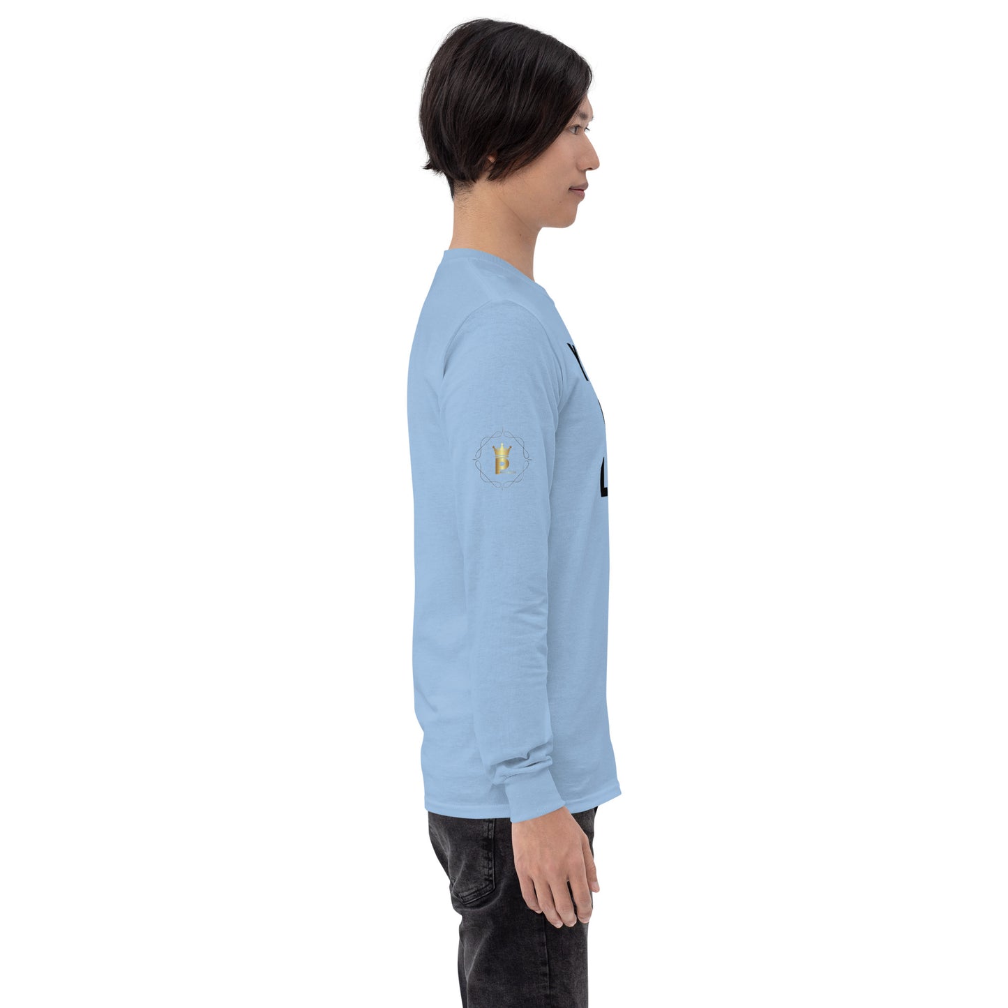 Men’s Pidgin Long Sleeve Shirt - You Will Be Fine Las Las (black print)