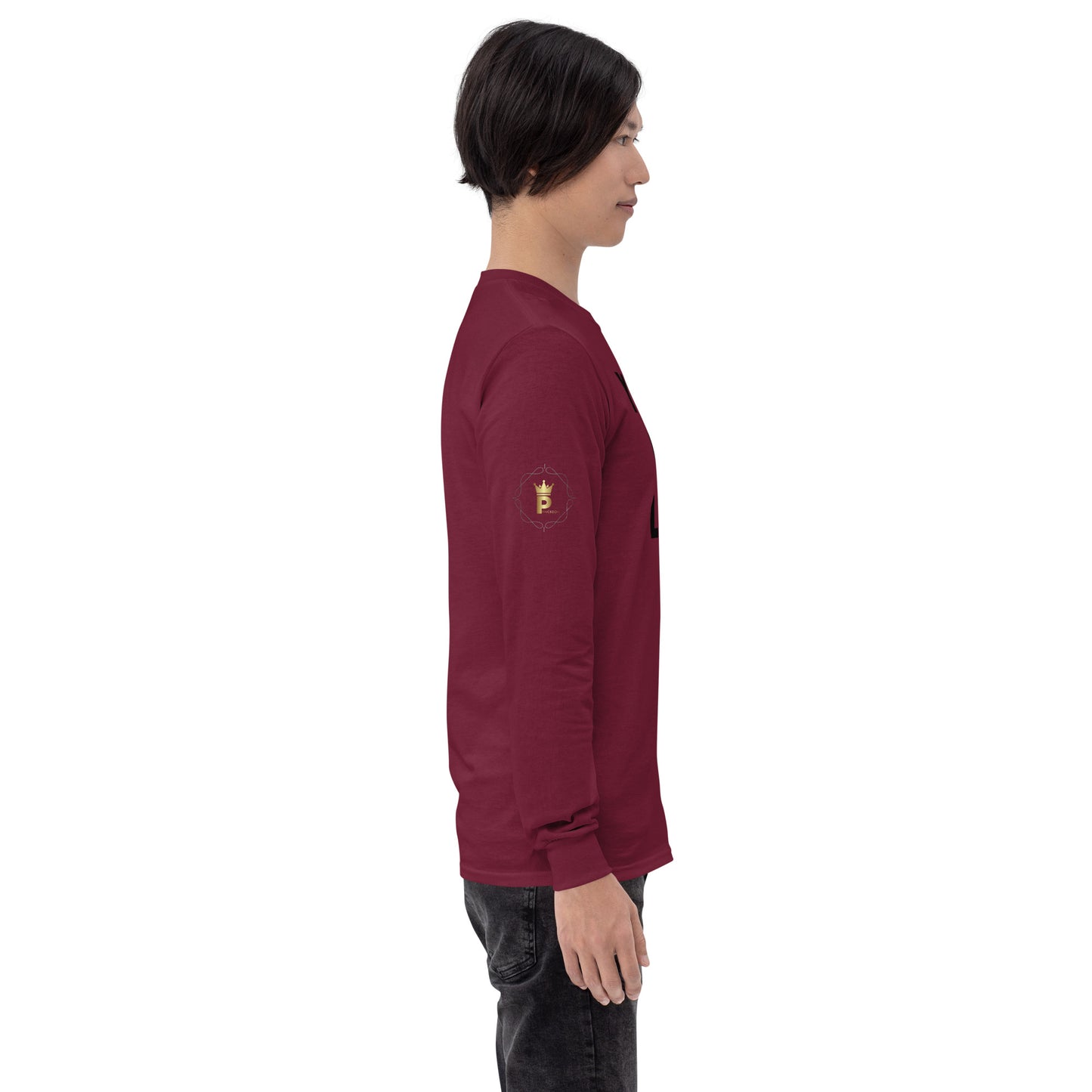 Men’s Pidgin Long Sleeve Shirt - You Will Be Fine Las Las (black print)