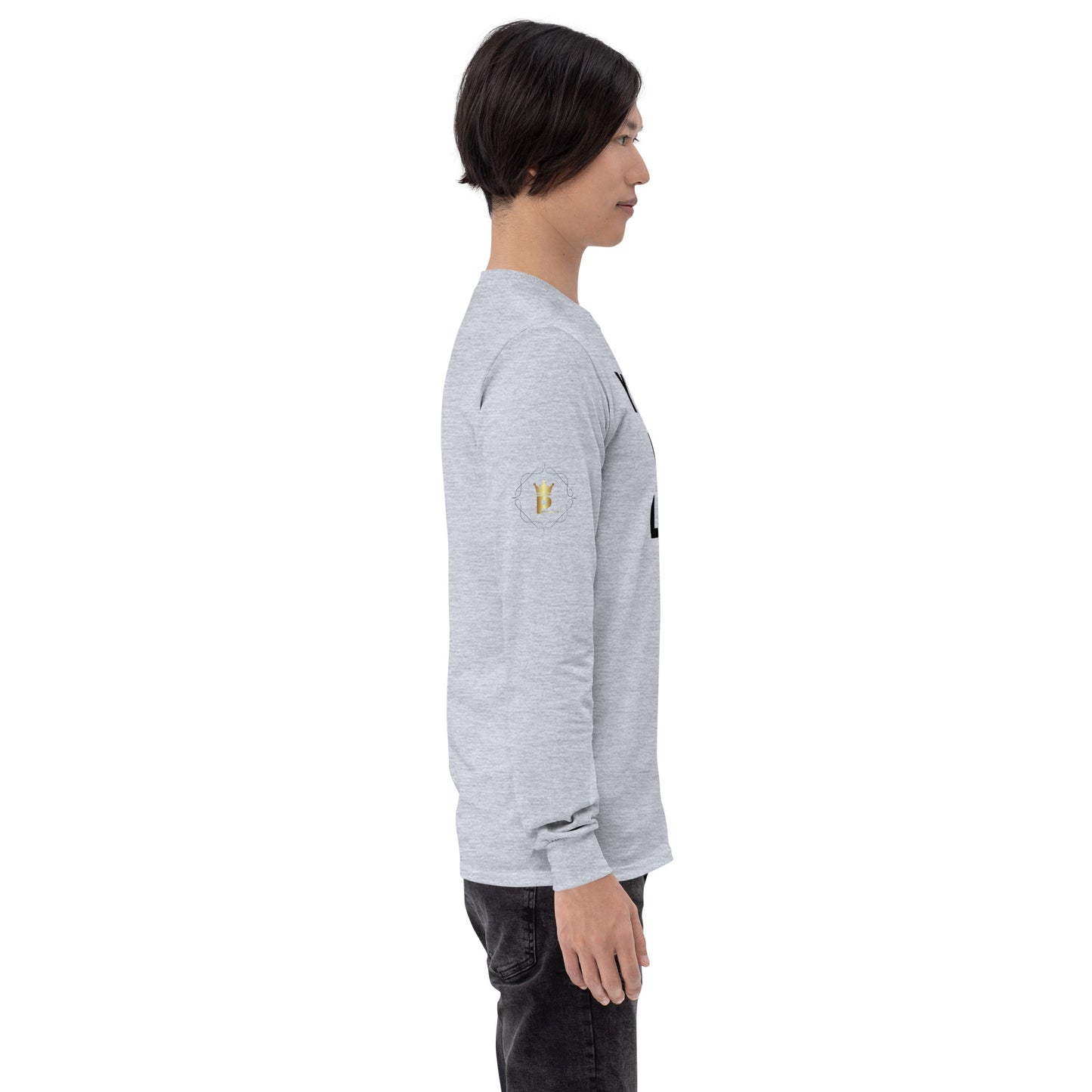 Men’s Pidgin Long Sleeve Shirt - You Will Be Fine Las Las (black print)
