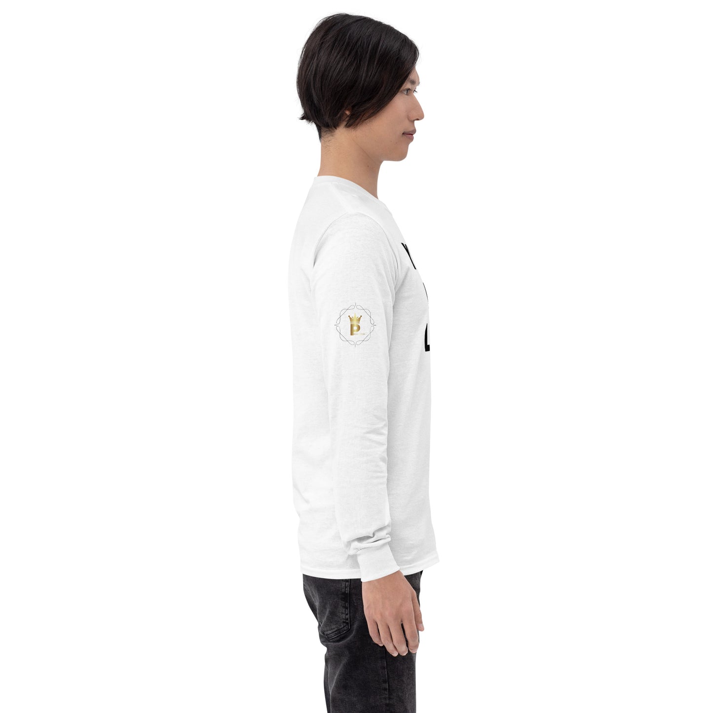 Men’s Pidgin Long Sleeve Shirt - You Will Be Fine Las Las (black print)