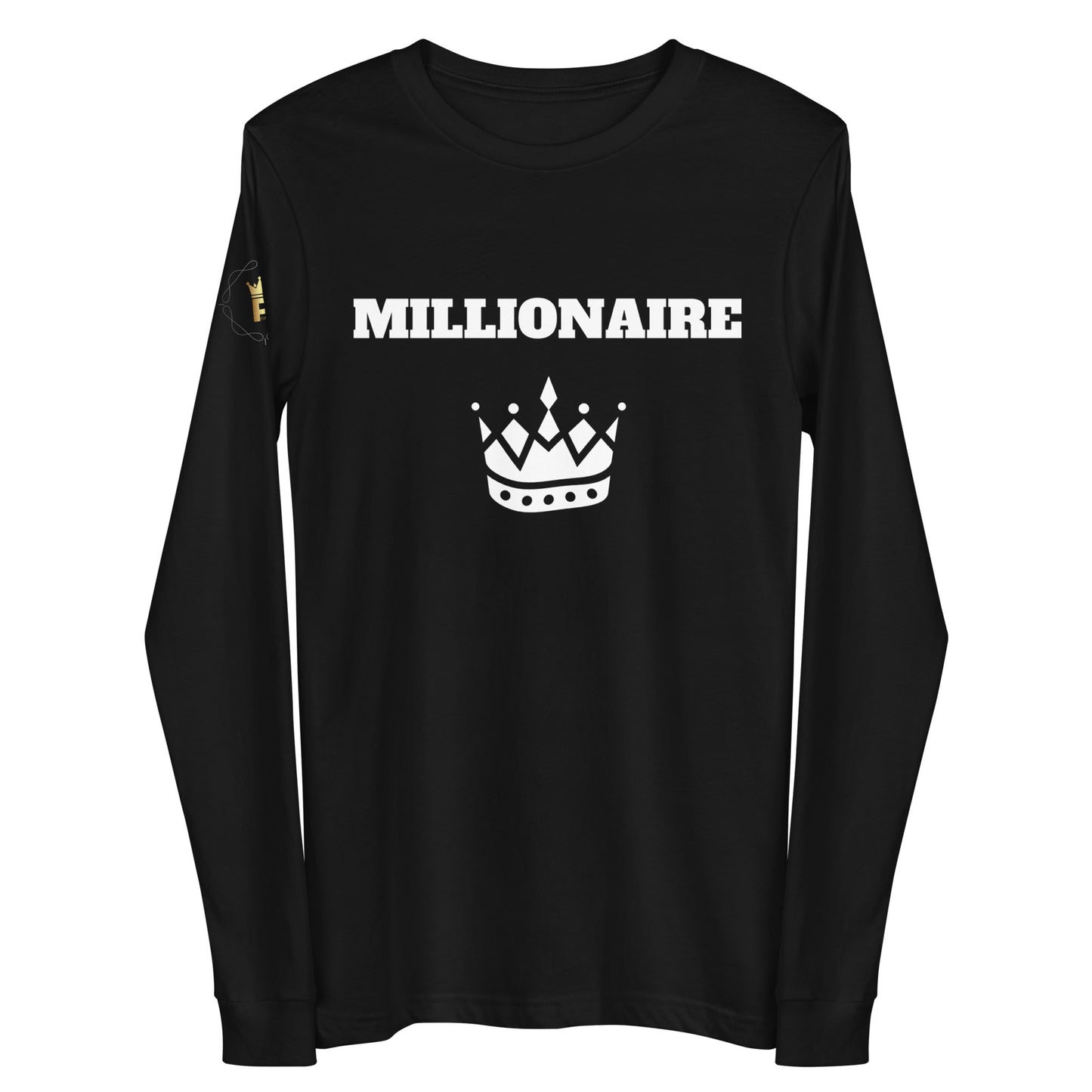 Unisex LS Tee - Millionaire (white print)