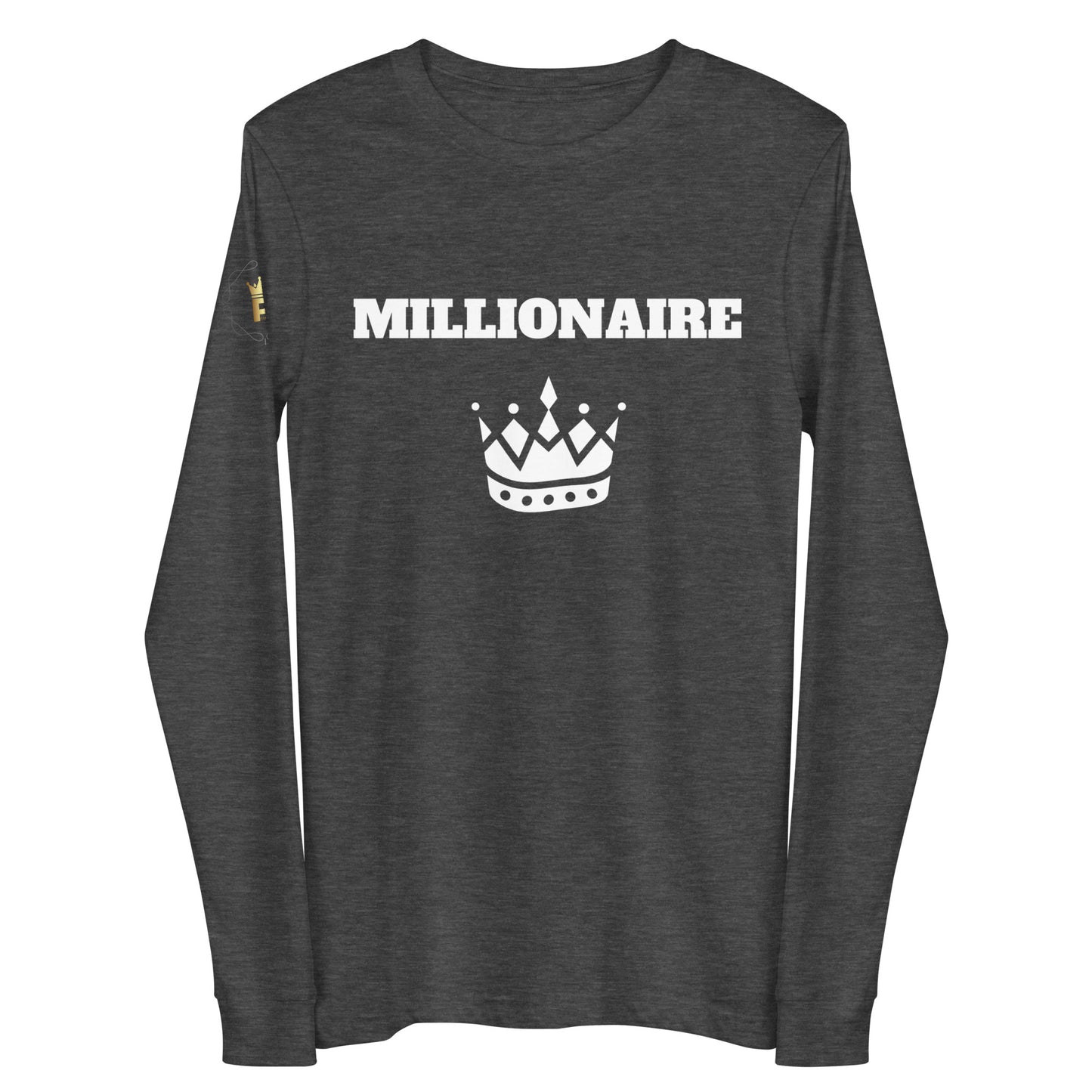 Unisex LS Tee - Millionaire (white print)