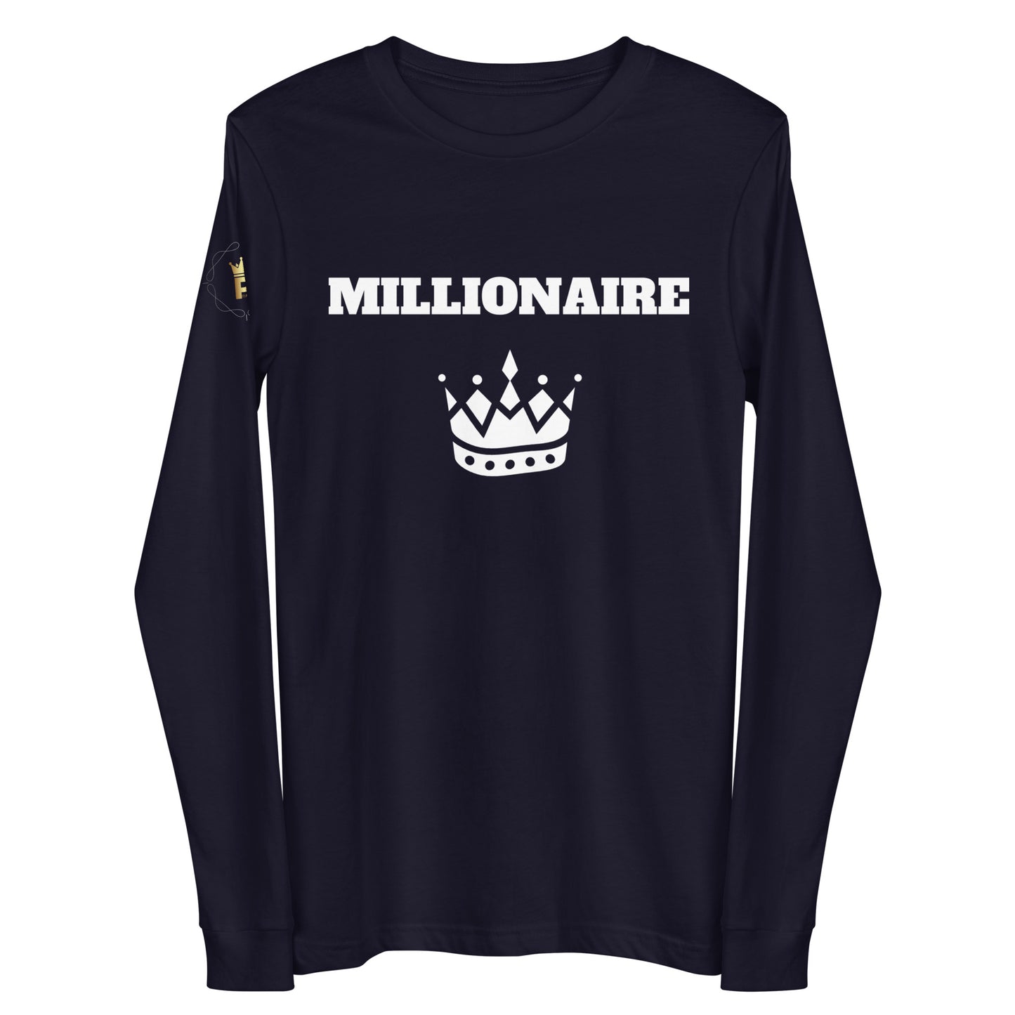 Unisex LS Tee - Millionaire (white print)