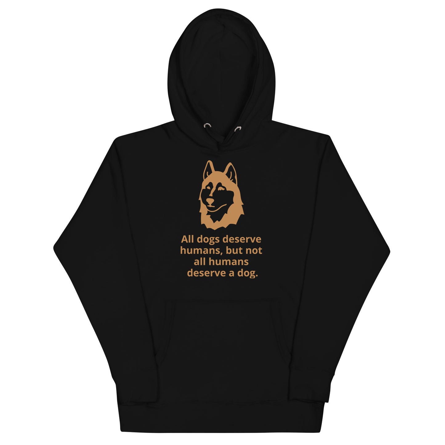 Unisex Dog Lover Hoodie - Husky (brown print)