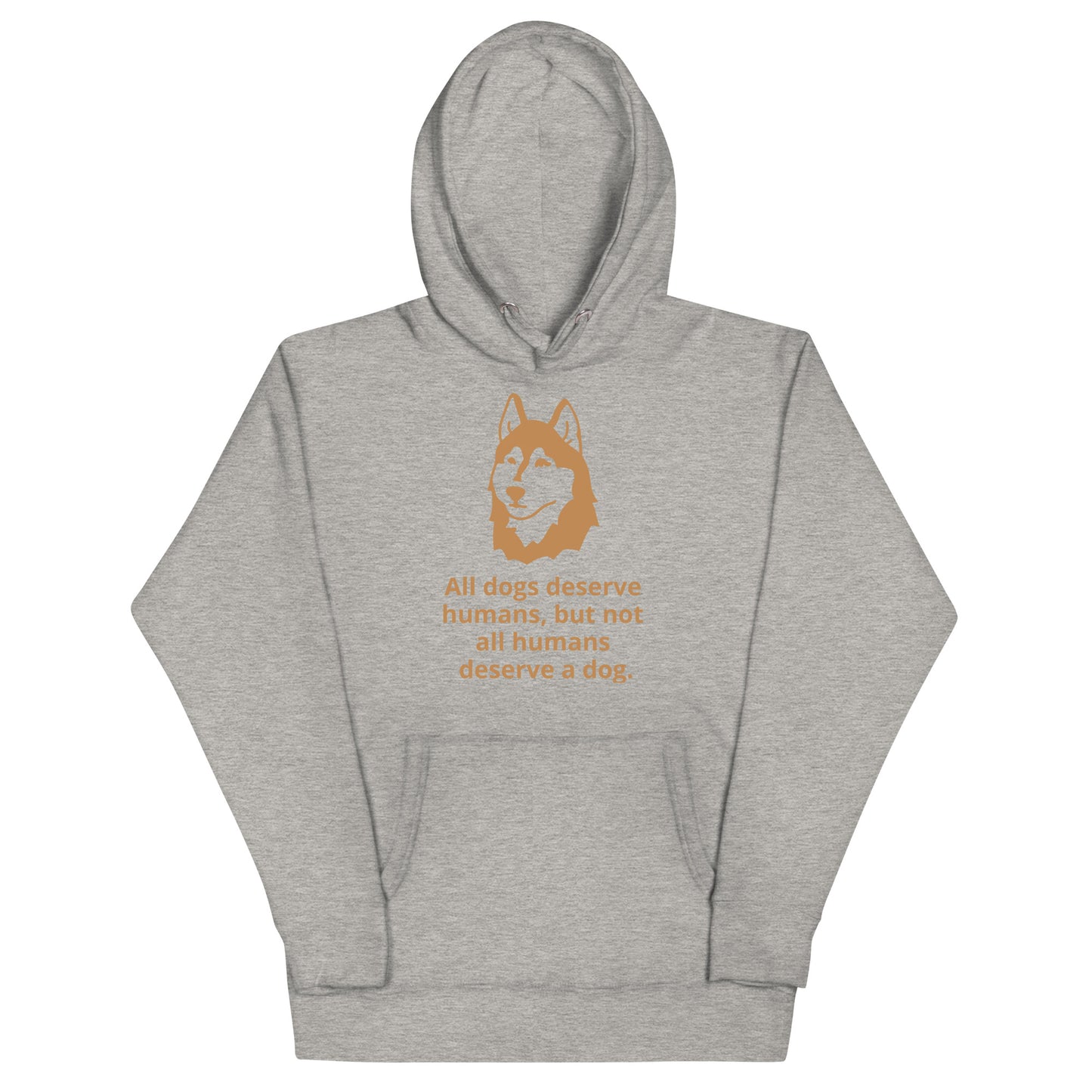 Unisex Dog Lover Hoodie - Husky (brown print)