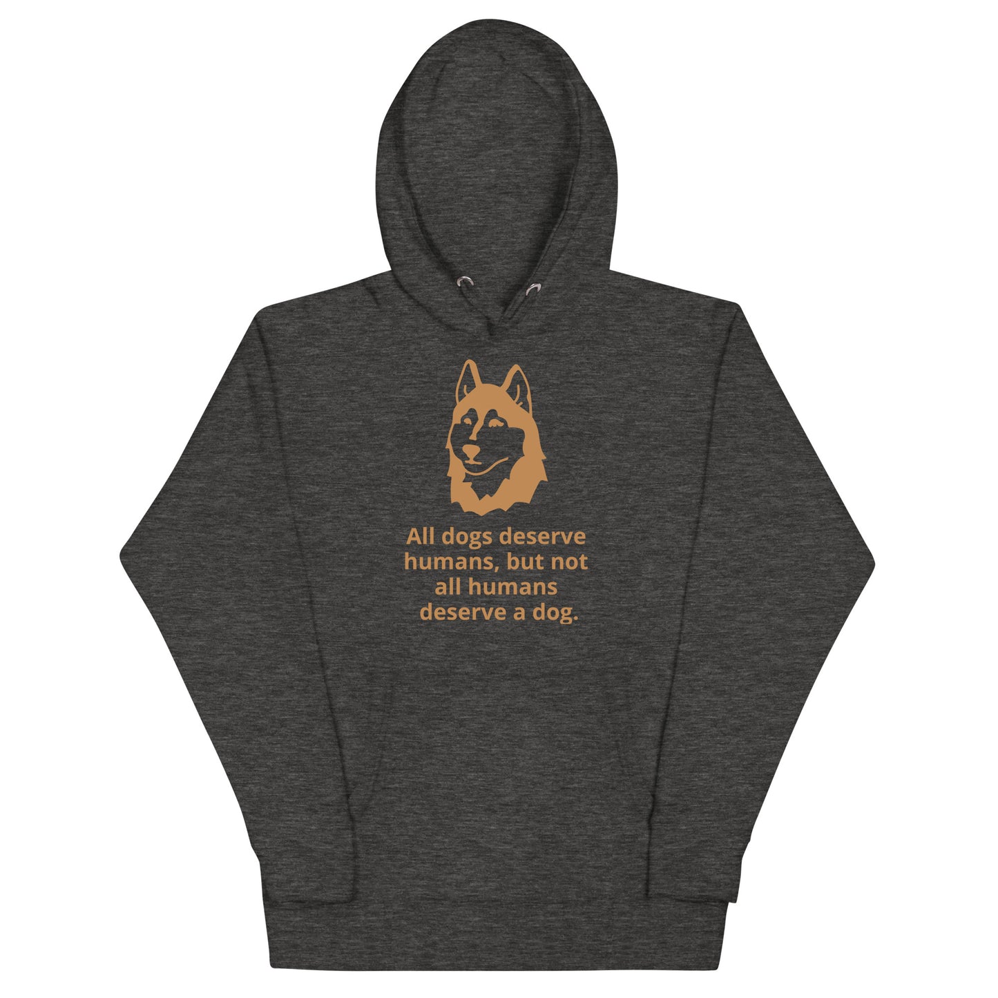 Unisex Dog Lover Hoodie - Husky (brown print)