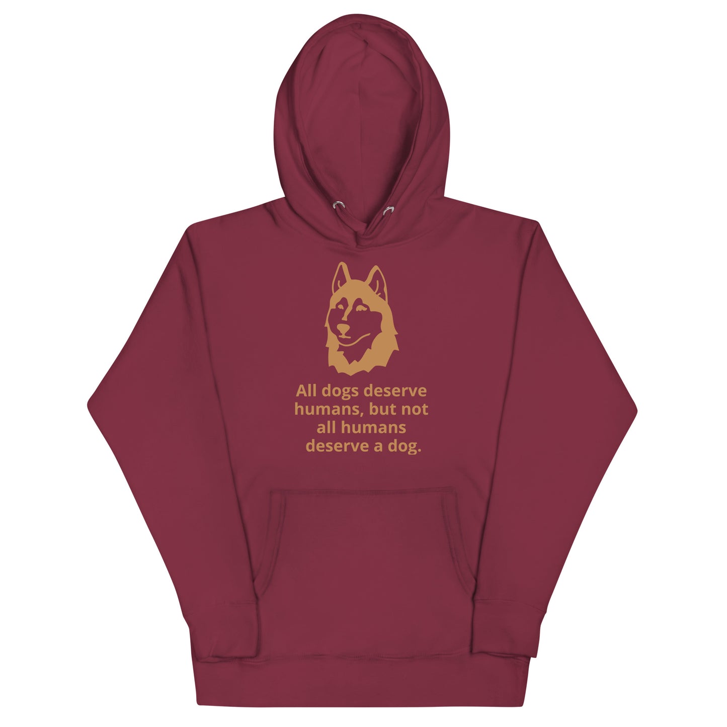 Unisex Dog Lover Hoodie - Husky (brown print)