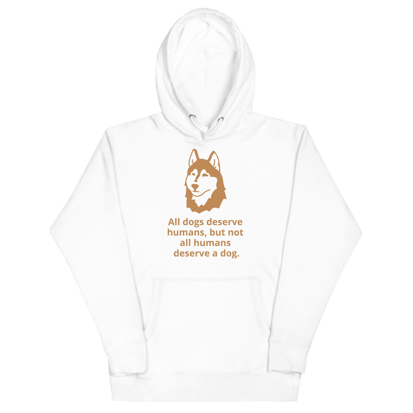 Unisex Dog Lover Hoodie - Husky (brown print)