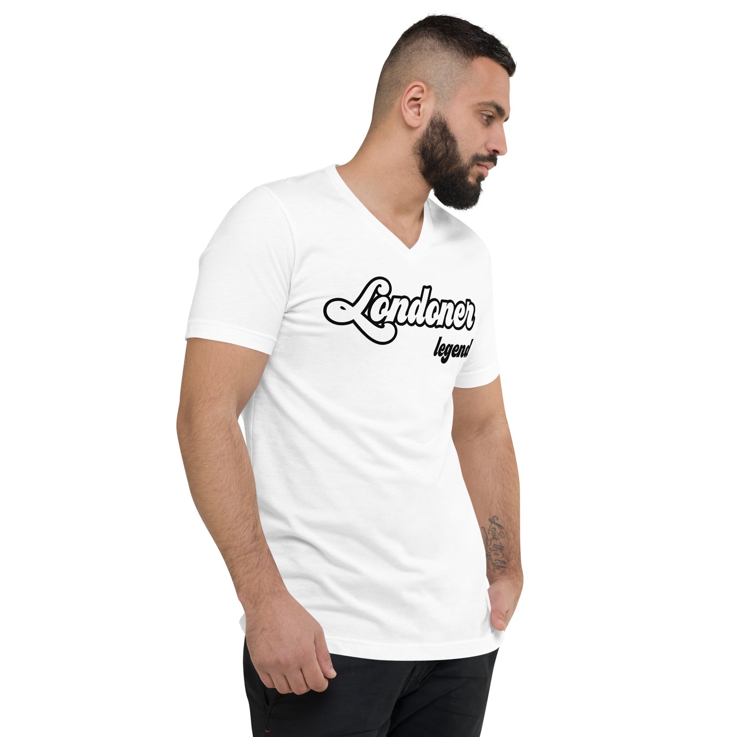 Unisex Short Sleeve V-Neck T-Shirt (Londoner Legend)