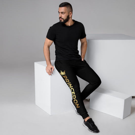 Men's Joggers (black, Princedon gold)