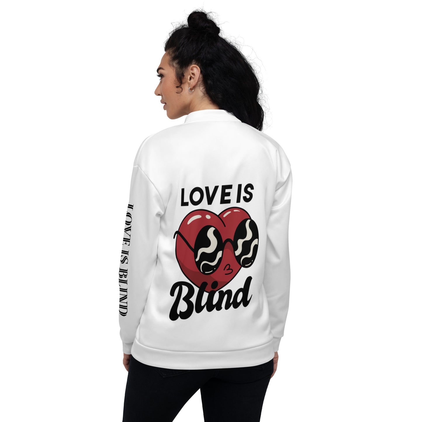 Unisex Bomber Jacket ( LOVE IS BLIND)