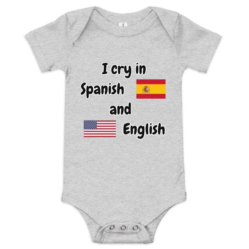 Baby Bilingual One Piece - English US and Spanish