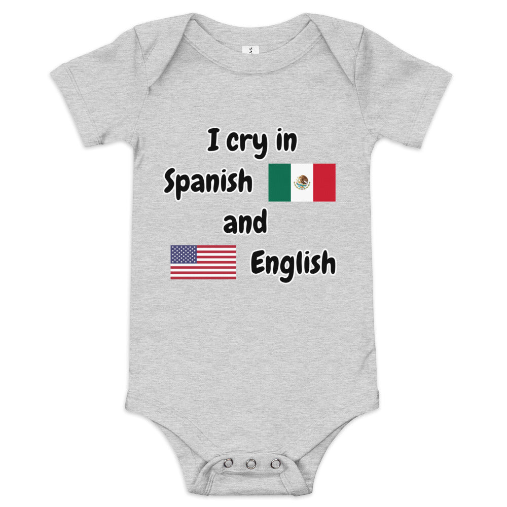 Baby Bilingual One Piece - English US and Mexican Spanish