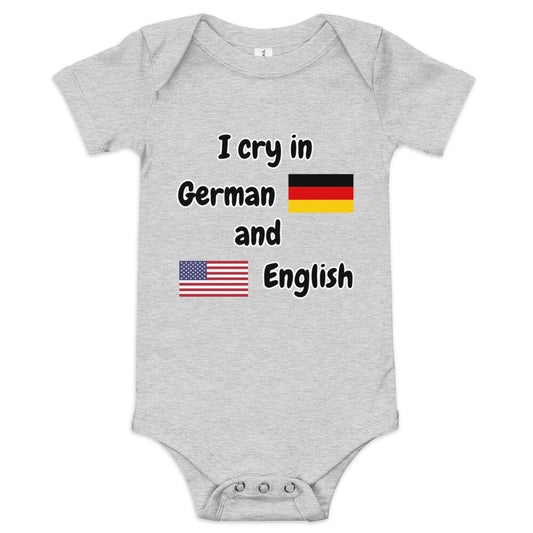 Baby Bilingual One Piece - English US and German