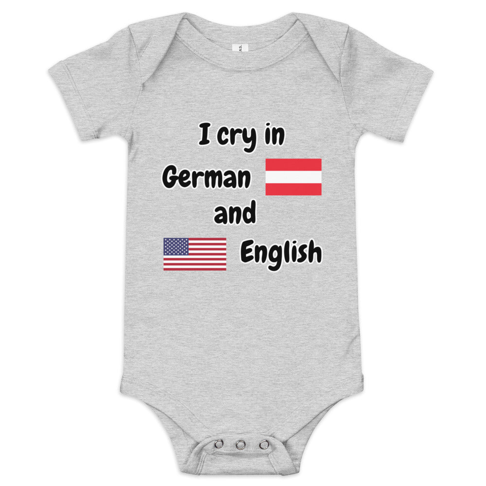 Baby Bilingual One Piece - English US and Austrian German