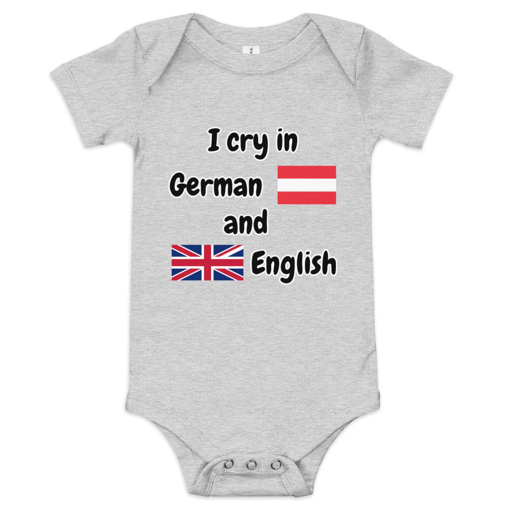 Baby Bilingual One Piece - English and Austrian German