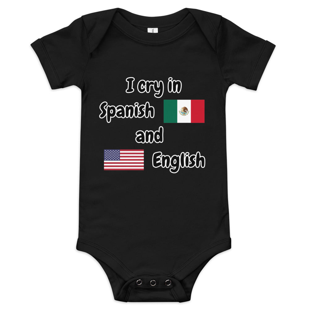 Baby Bilingual One Piece - English US and Mexican Spanish