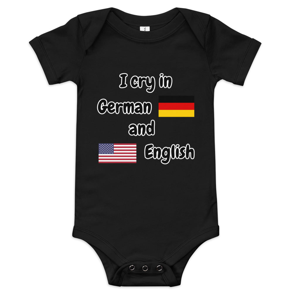 Baby Bilingual One Piece - English US and German