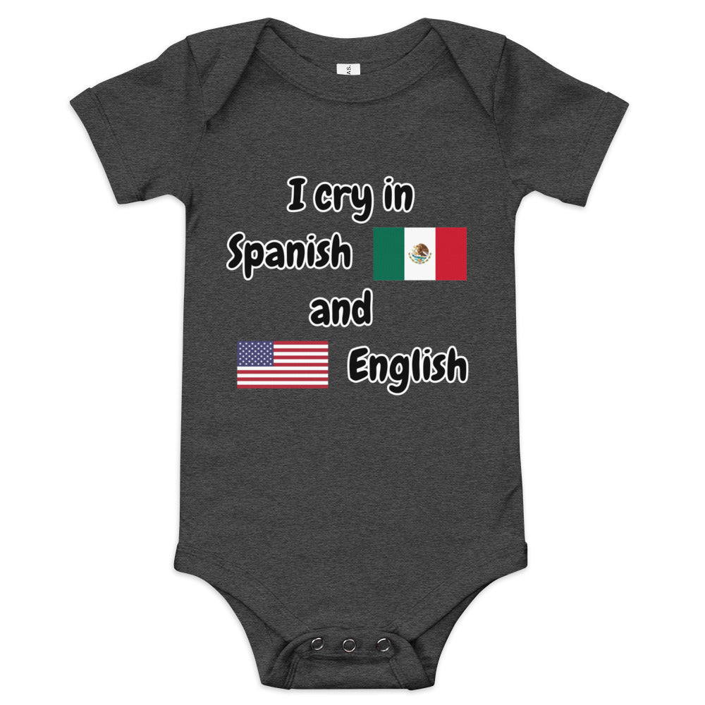 Baby Bilingual One Piece - English US and Mexican Spanish